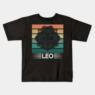 Zodiac Retro Leo Kids T-Shirt